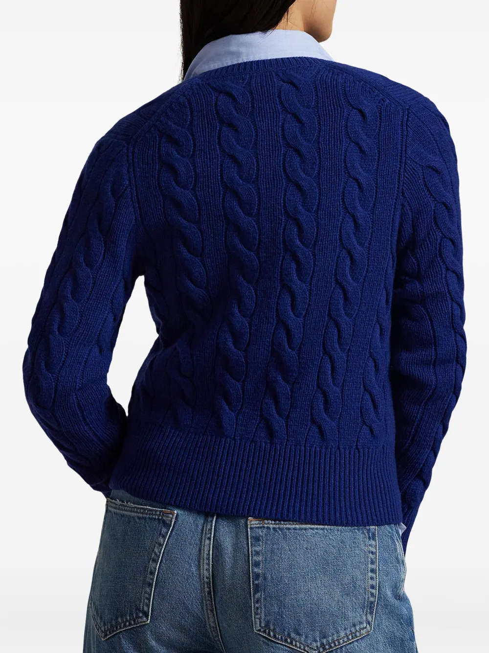 Polo Ralph Lauren Cable-knit Cardigan In Blue