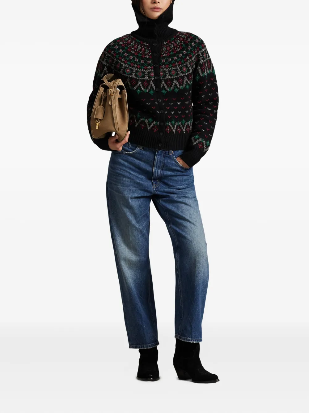 Polo Ralph Lauren Fair Isle vest met patroon Zwart