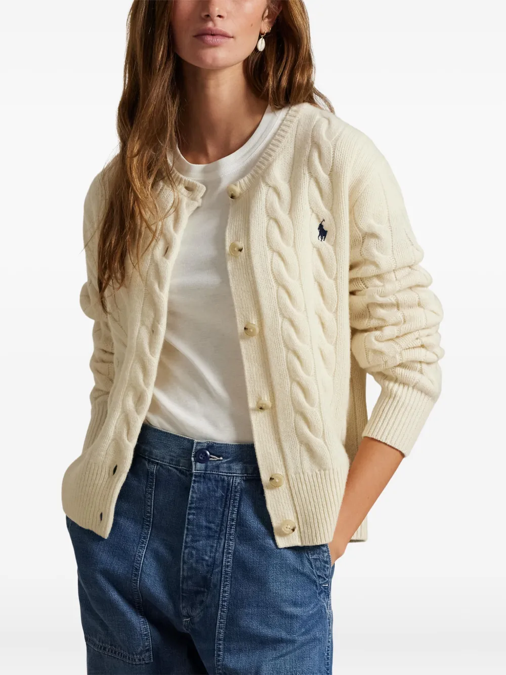Polo Ralph Lauren Kabelgebreid vest Beige