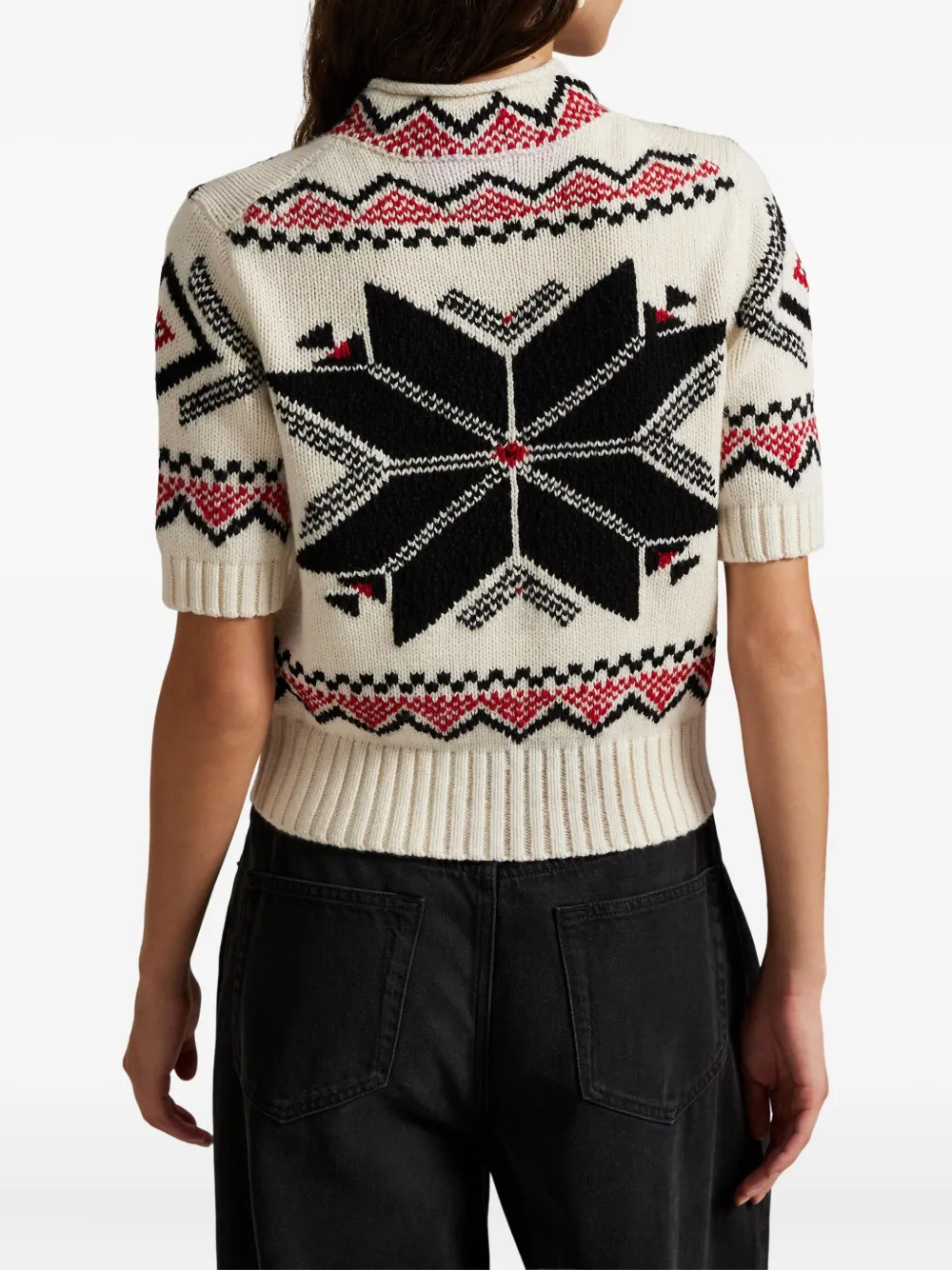 Polo Ralph Lauren Trui met opstaande hals en korte mouwen Wit