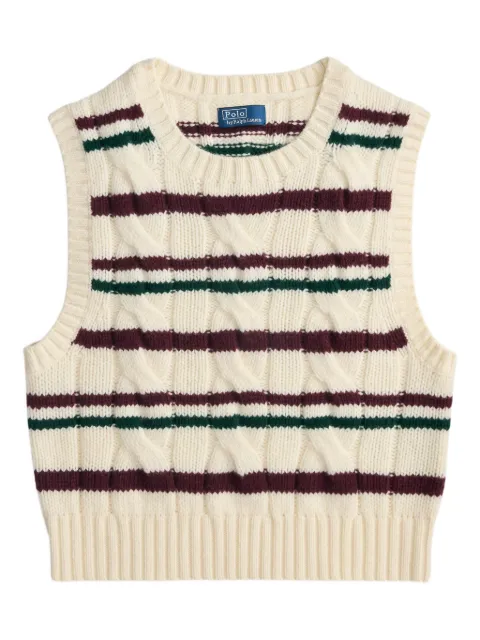 Polo Ralph Lauren cable-knit striped vest