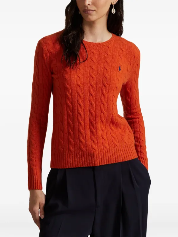 Polo Ralph Lauren cable-knit Sweater | Orange | FARFETCH