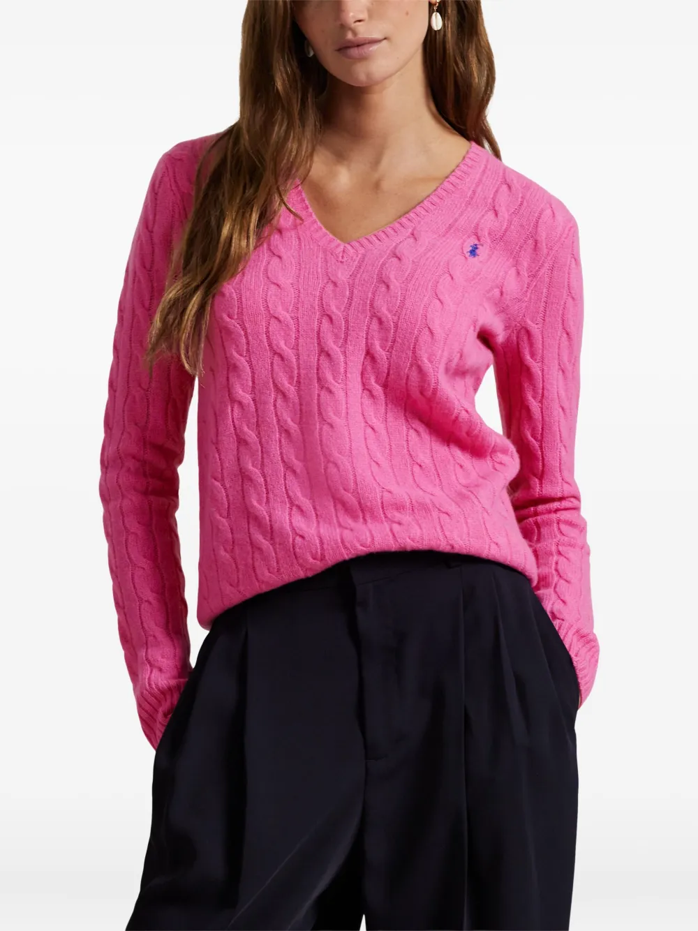 Polo Ralph Lauren Kabelgebreide sweater Roze