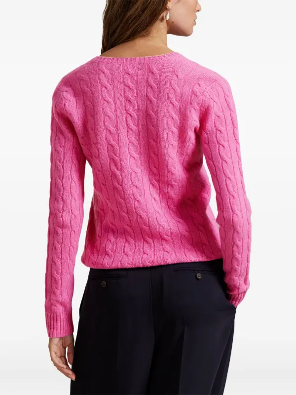 POLO GOLF ラルフローレン ピンク ケーブルニット セーター ケーブル