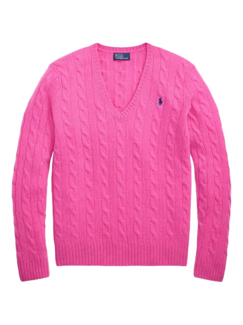 Polo Ralph Lauren 케이블 니트 V넥 스웨터