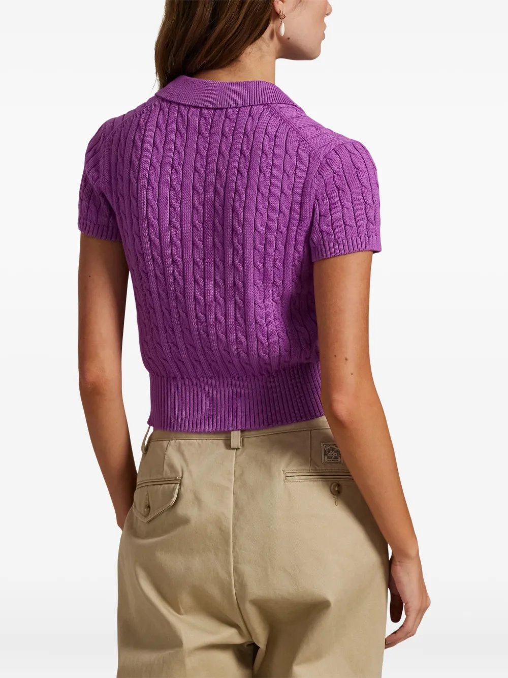 Polo Ralph Lauren Kabelgebreide polotop Paars