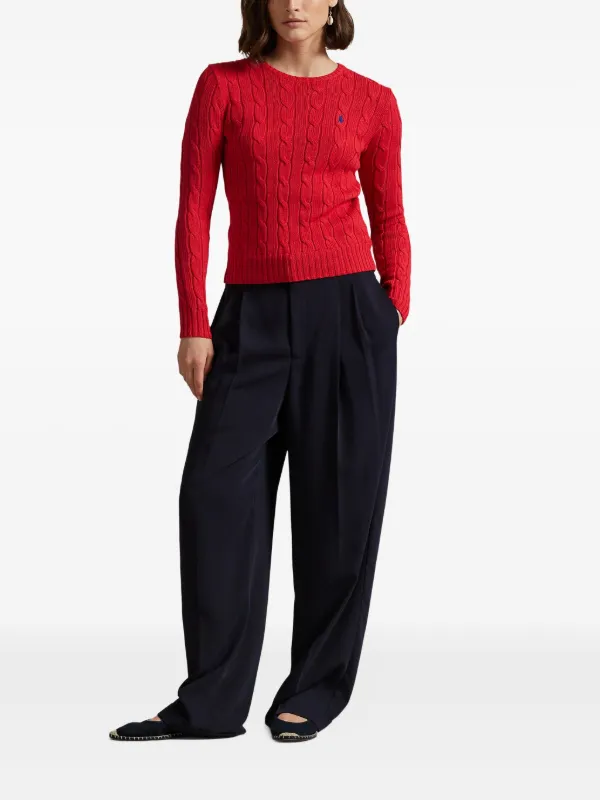 Polo Ralph Lauren cable-knit Sweater Red FARFETCH IN