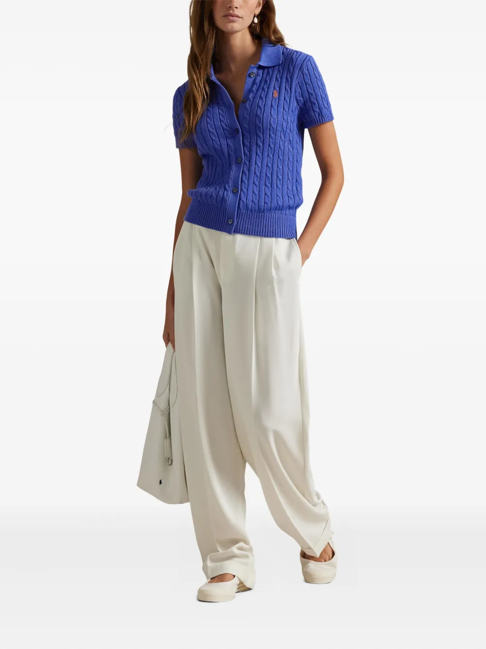 Polo Ralph Lauren Kabelgebreide top Blauw