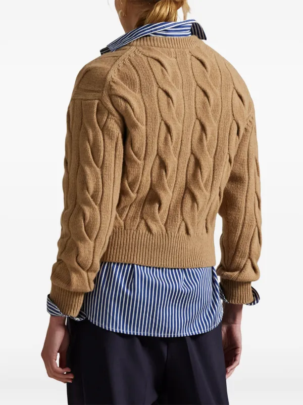 Polo Ralph Lauren ケーブルニット カーディガン | ブラウン | FARFETCH JP