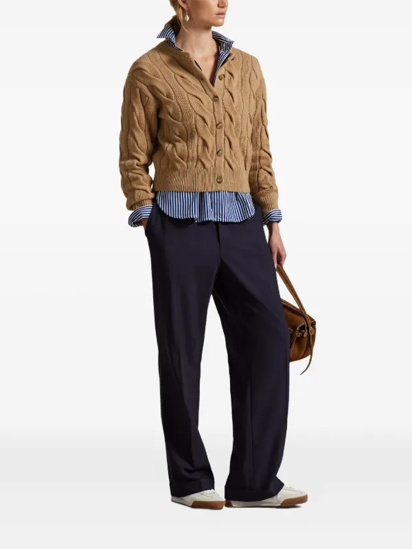 Polo Ralph Lauren ケーブルニット カーディガン | ブラウン | FARFETCH JP