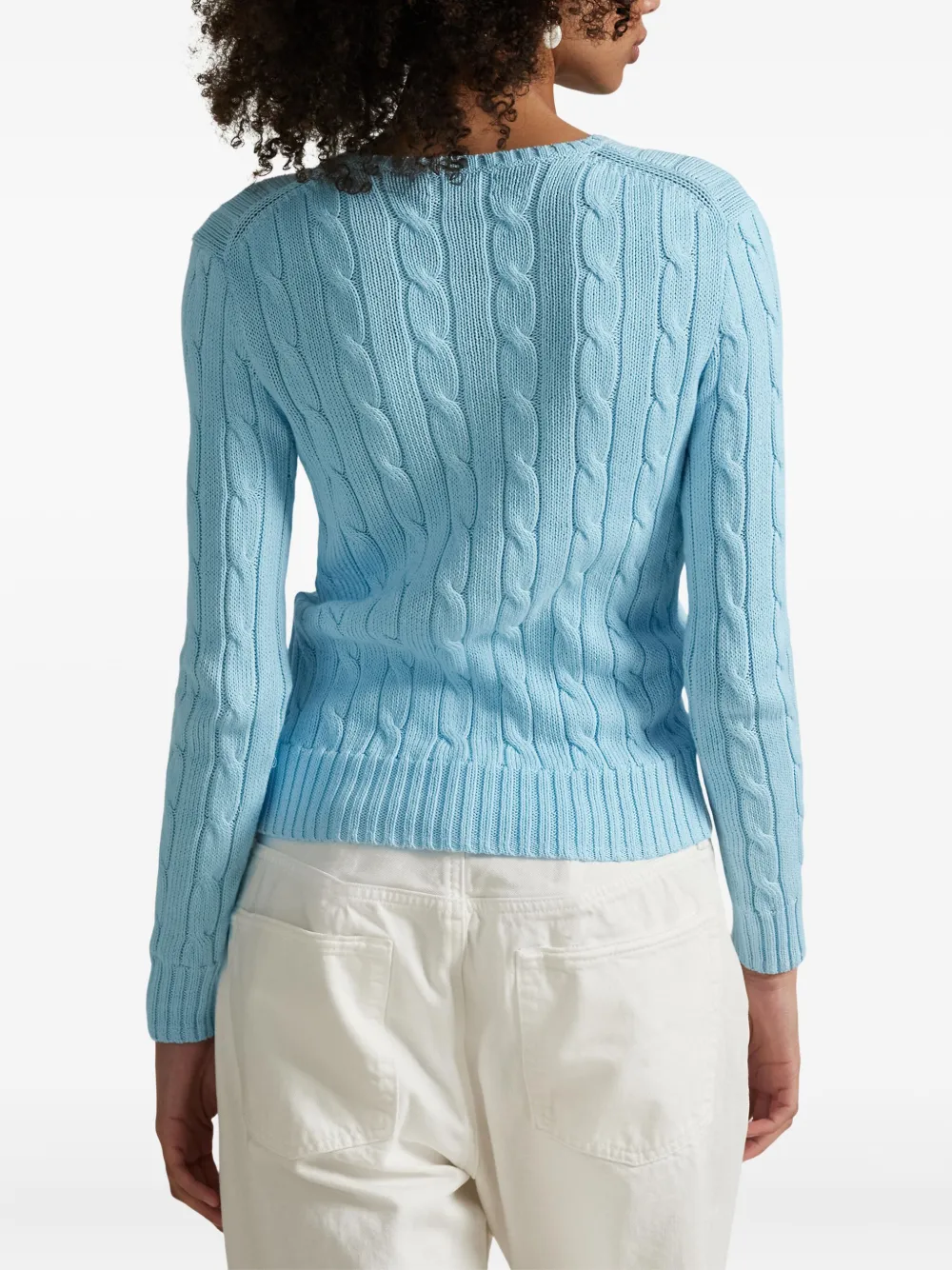 Polo Ralph Lauren Kabelgebreide katoenen trui Blauw