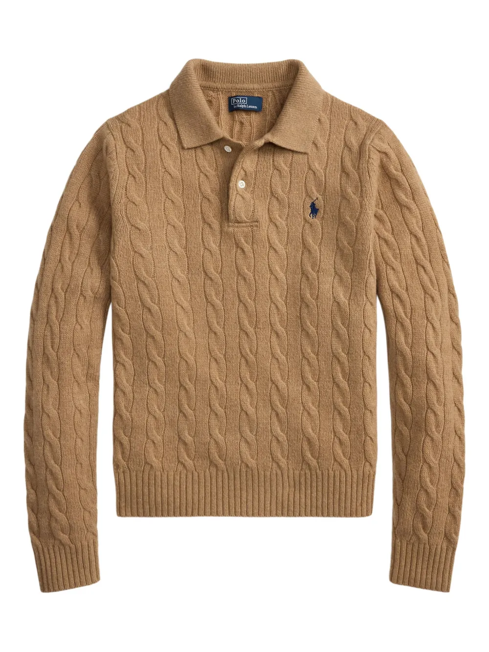 Polo Ralph Lauren cable-knit polo sweater | Neutrals | Image 1