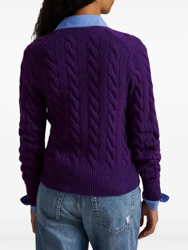Polo Ralph Lauren ケーブルニット カーディガン | パープル | FARFETCH JP