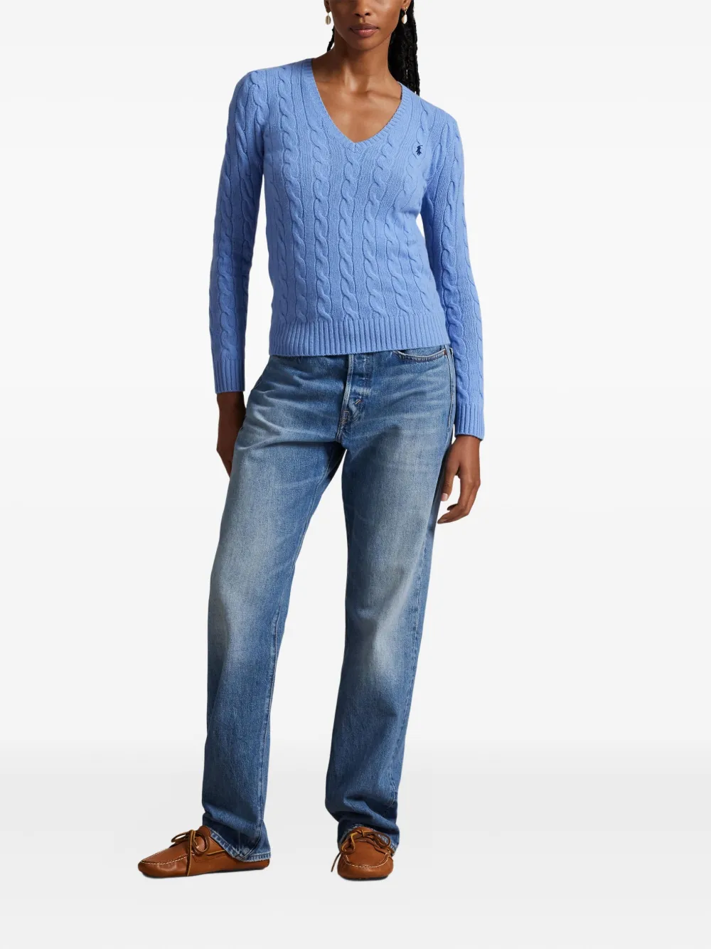 Polo Ralph Lauren cable-knit sweater Blauw