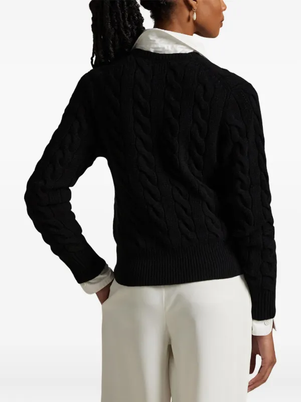 Polo Ralph Lauren cable-knit Cardigan | Black | FARFETCH
