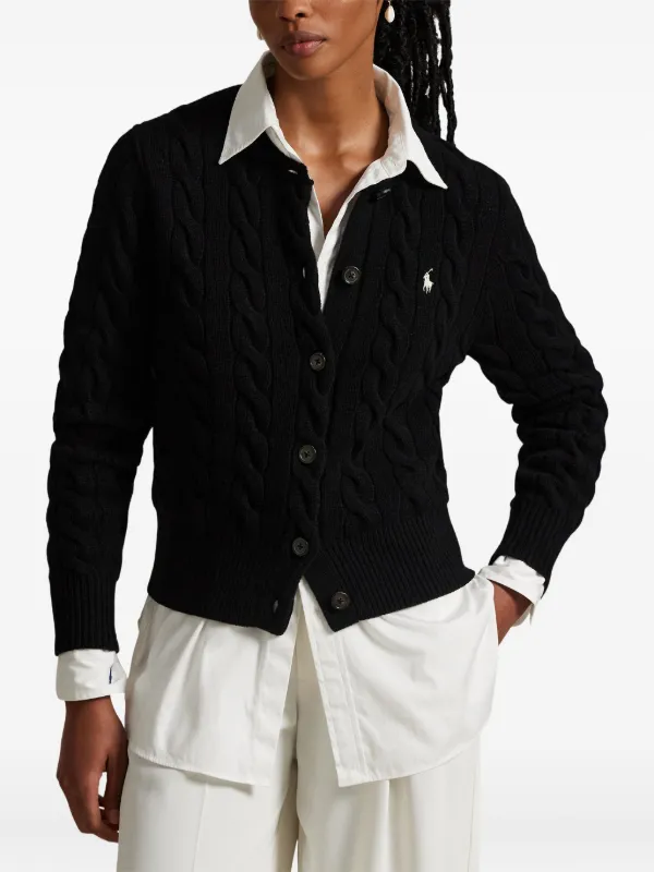 Polo Ralph Lauren Cardigan De Tricô | Preto | FARFETCH BR