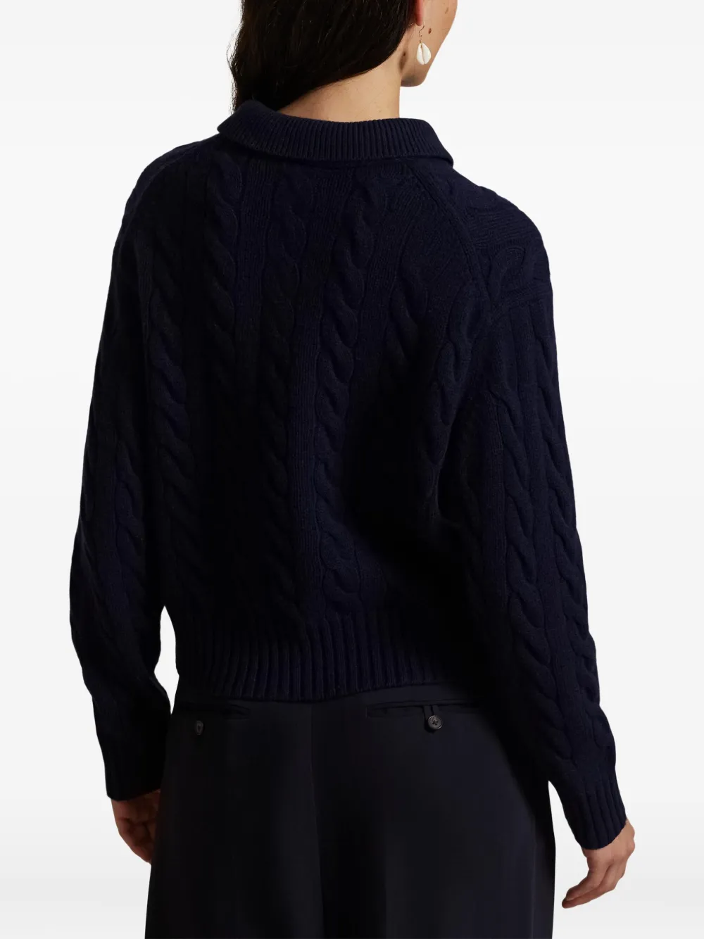 Polo Ralph Lauren Kabelgebreide polotrui Blauw