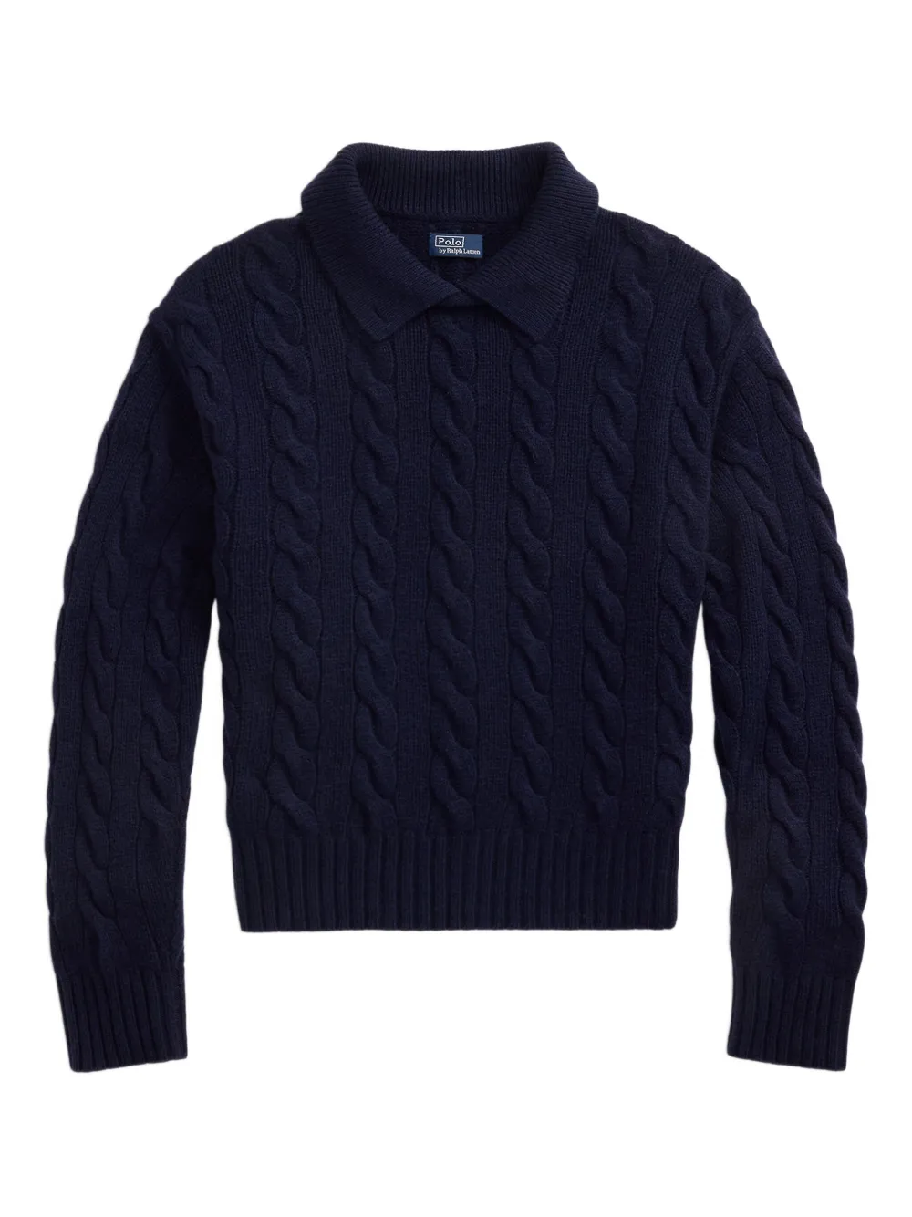Polo Ralph Lauren cable-knit polo sweater | Blue | Image 1