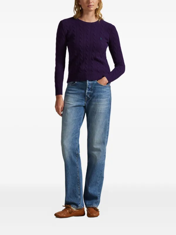 Polo Ralph Lauren ケーブルニット セーター | パープル | FARFETCH JP