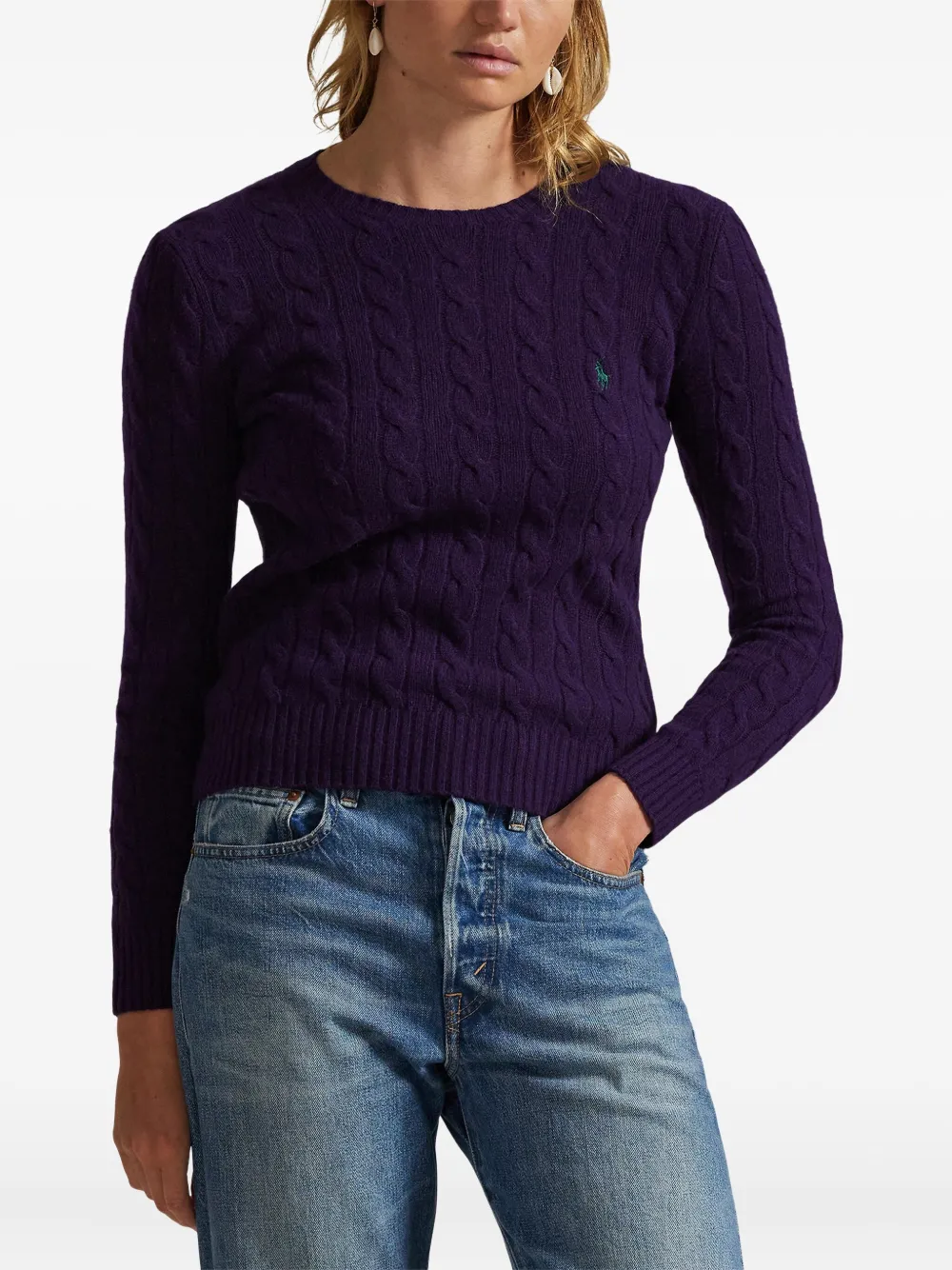 Polo Ralph Lauren Kabelgebreide trui Paars