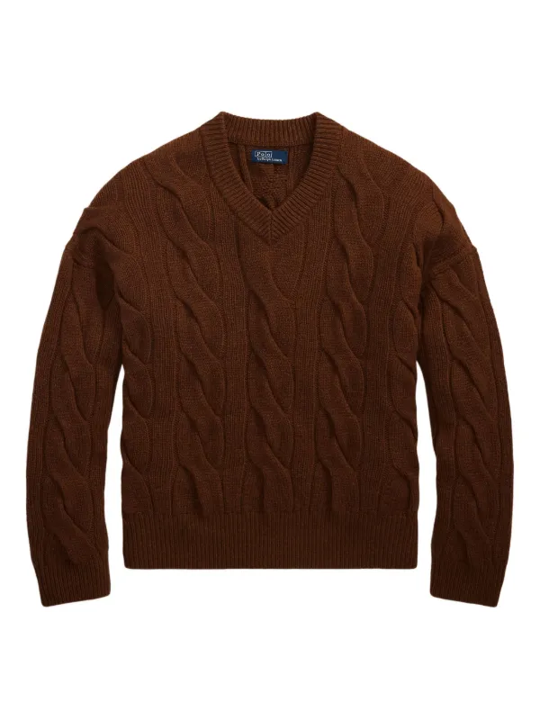 Polo Ralph Lauren ケーブルニット セーター | ブラウン | FARFETCH JP