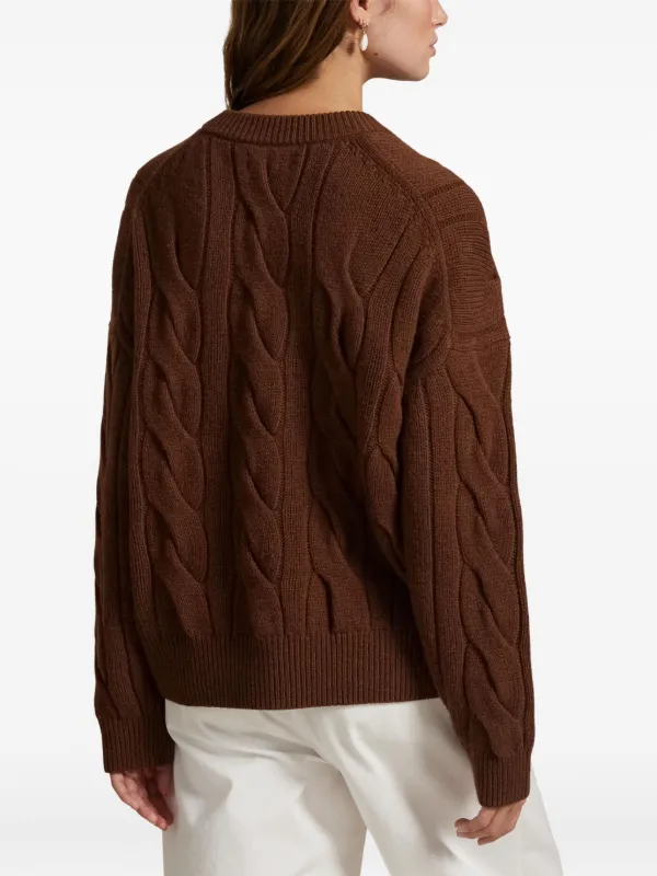 Polo Ralph Lauren ケーブルニット セーター | ブラウン | FARFETCH JP