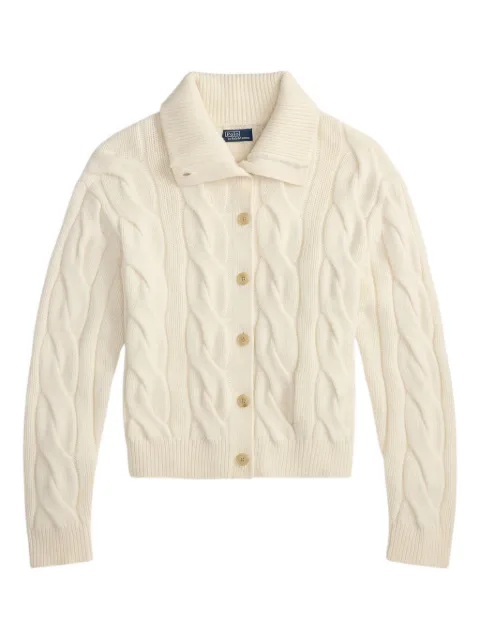 Polo Ralph Lauren cable-knit mock-neck cardigan