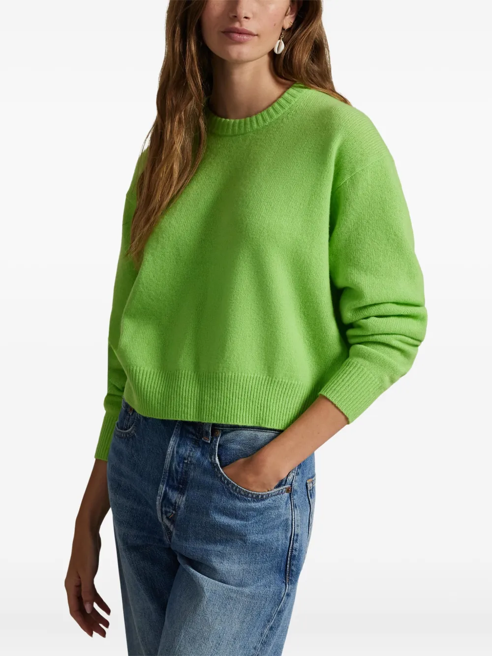 Polo Ralph Lauren Long-sleeve Crew-neck Sweater In Green