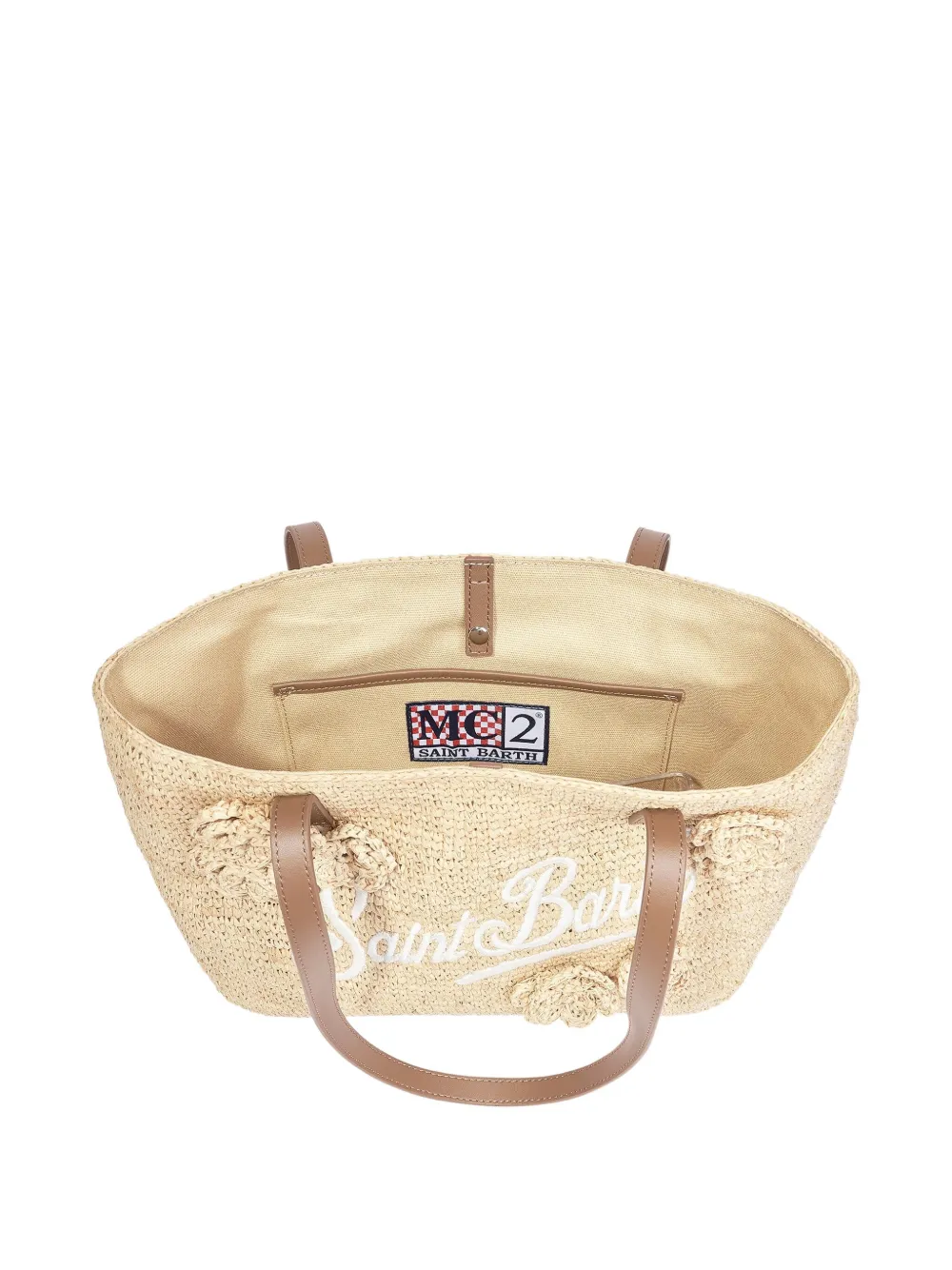 MC2 Saint Barth Kids medium City shoulder bag Beige