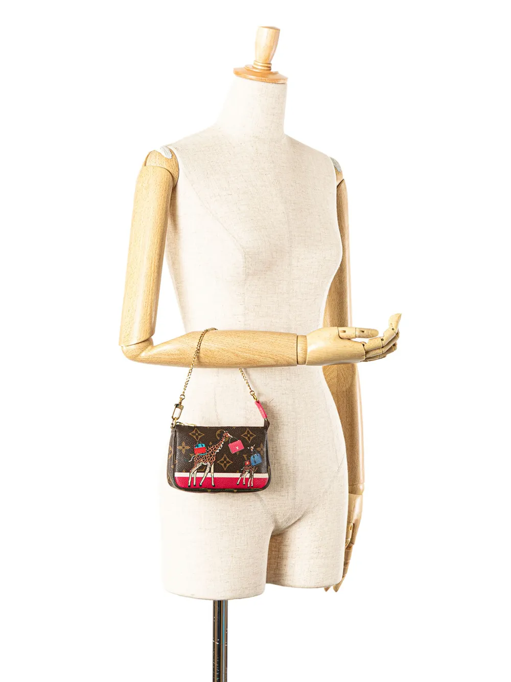 Louis Vuitton Pre-Owned 2017 Monogram Giraffe Christmas Mini Pochette Accessoires handbag | Pre-Owned | Image 2
