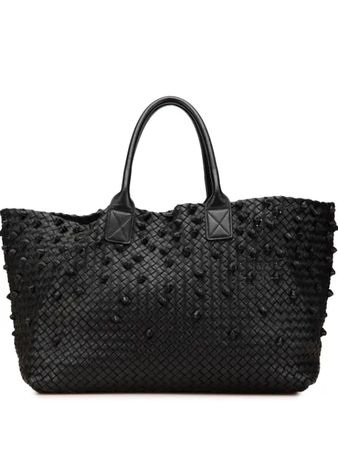 Bottega Veneta Pre-Owned tote Cabat Intreccio mediano de Edición Limitada de piel de cordero con nuedo 2012-2024