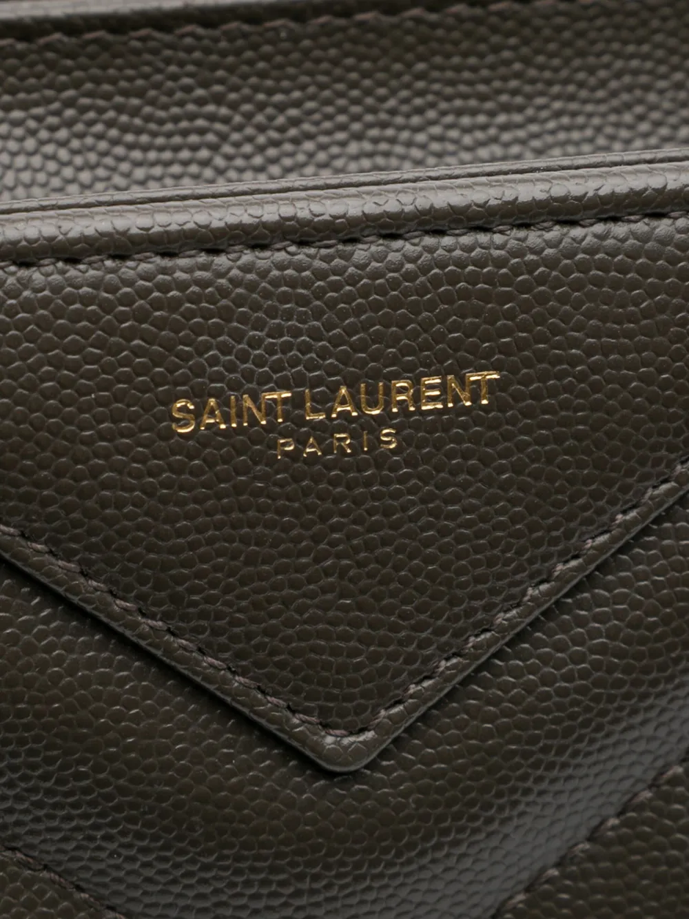 Pre-owned Saint Laurent 2020 Medium Grain De Poudre Chevron Tribeca Shopping Bag Tote Bag