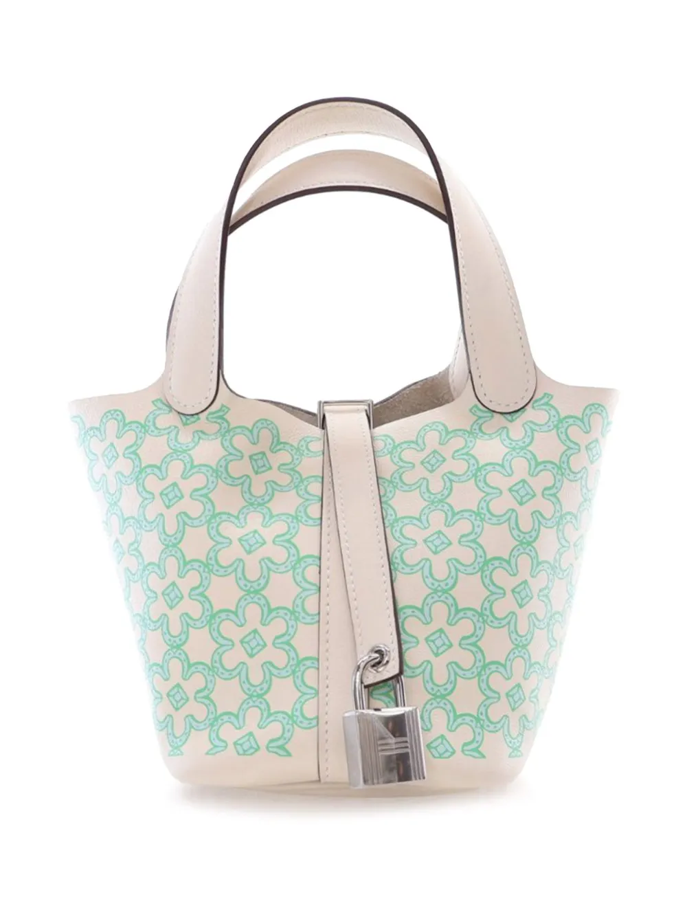 Hermès Pre-Owned 2023 スイフト ラッキーデイジー ピコタン ロック 14 ハンドバッグ - ホワイト Hermès Pre-Owned 2023 スイフト ラッキーデイジー ピコタン ロック 14 ハンドバッグ - ホワイト