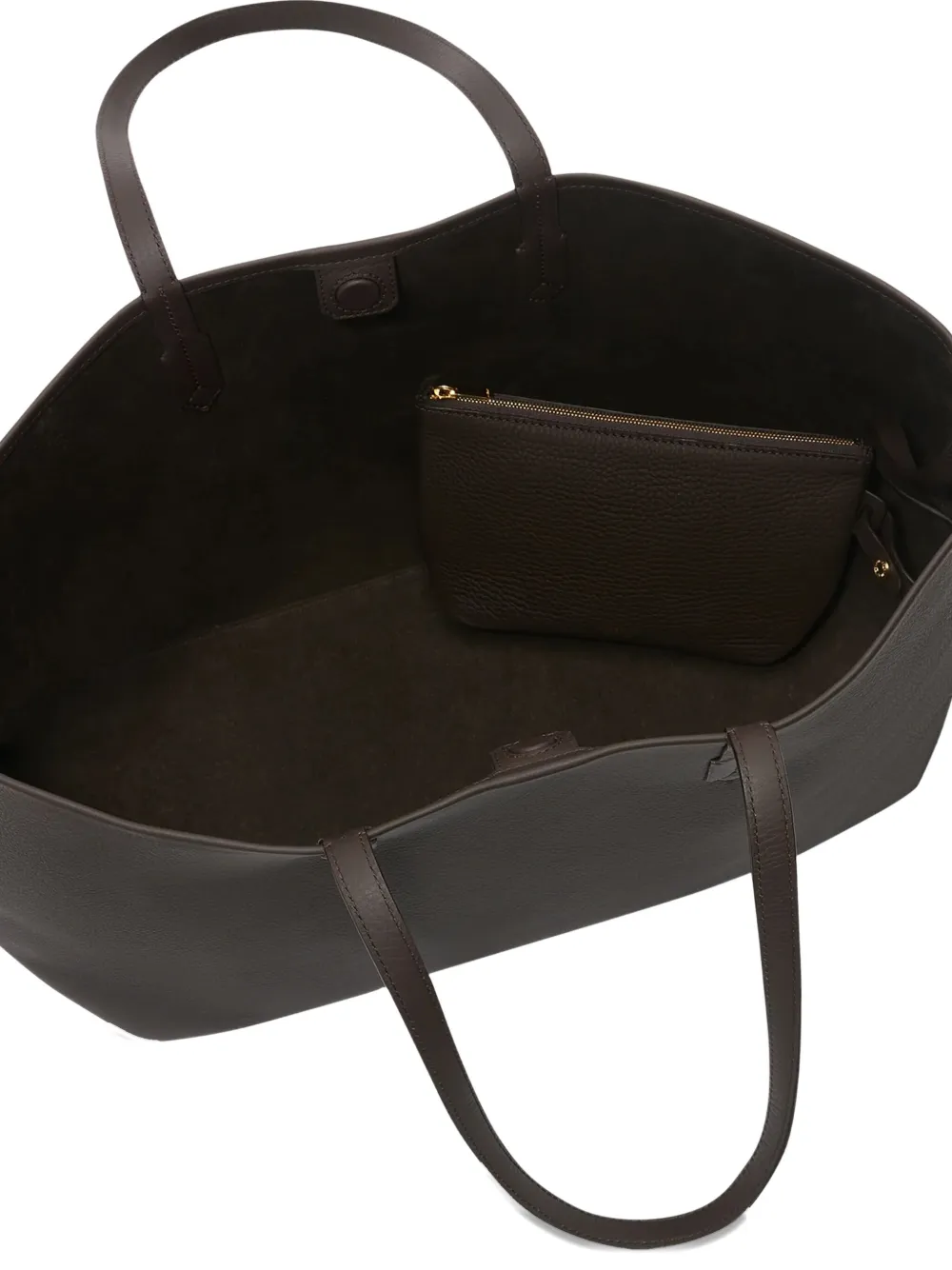 Au Départ Leren shopper Zwart