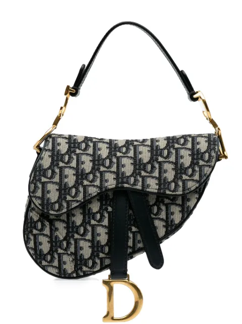 Christian Dior Pre-Owned 2018 Mini Oblique Canvas Saddle Bag satchel