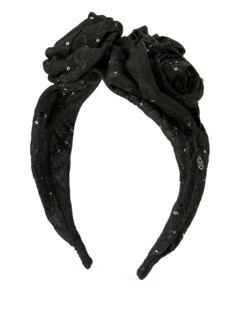 Maison Michel floral-appliqué headband