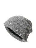 Maison Michel sequin-embellished beanie hat - Grey