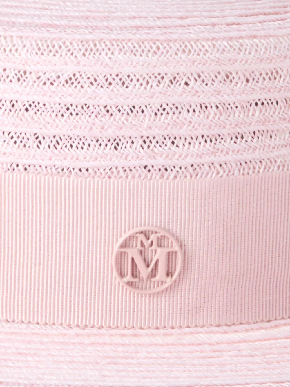 Maison Michel logo-plaque hat - Roze