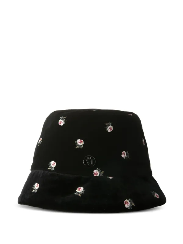 Maison Michel フローラル バケットハット | ブラック | FARFETCH JP