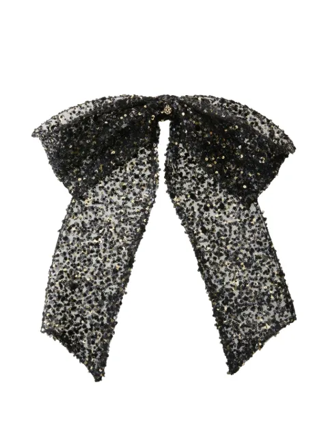 Maison Michel sequin-embellished bow tie