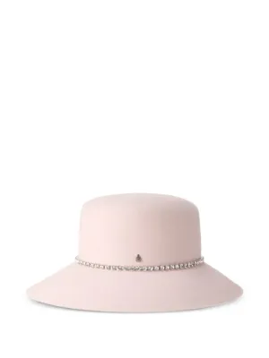 MAISON MICHEL ハット グレイッシュピンク MAISON MICHEL ハット グレイッシュピンク