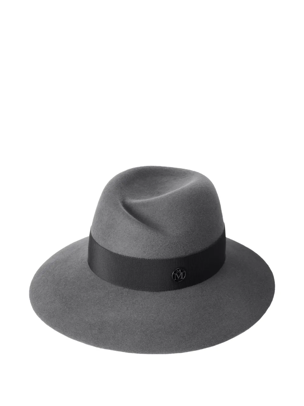 Maison Michel Logo-plaque Hat In Gray