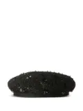 Maison Michel beaded textured beret - Black