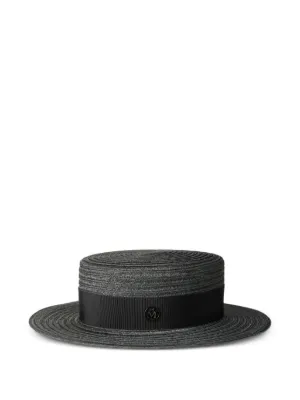 MAISON MICHEL ハット 黒 Maison Michel Virginie フェドーラハット | ブラック | FARFETCH JP