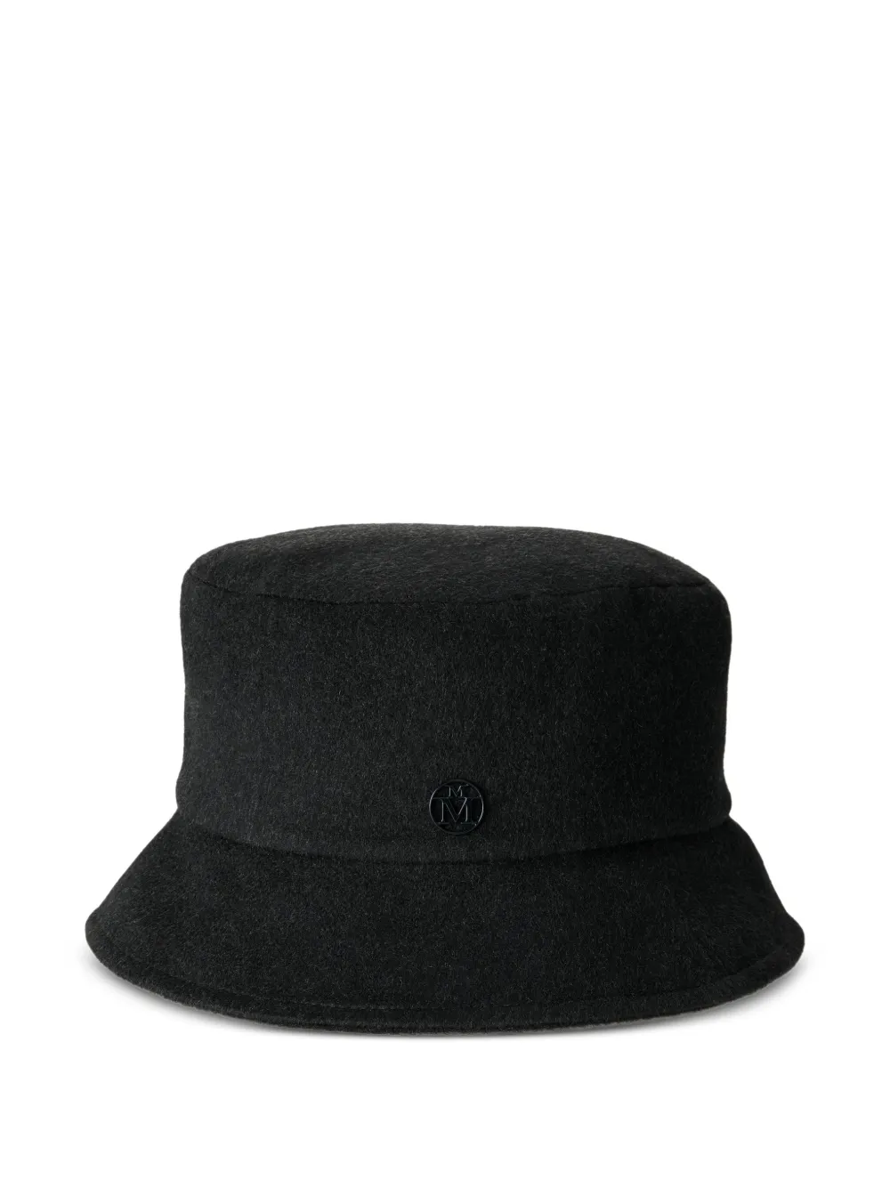 Maison Michel Logo-plaque Bucket Hat In Black