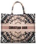 Christian Dior Pre-Owned 2020 Large Embroidered Canvas Tie Dye Book tote bag - Brown