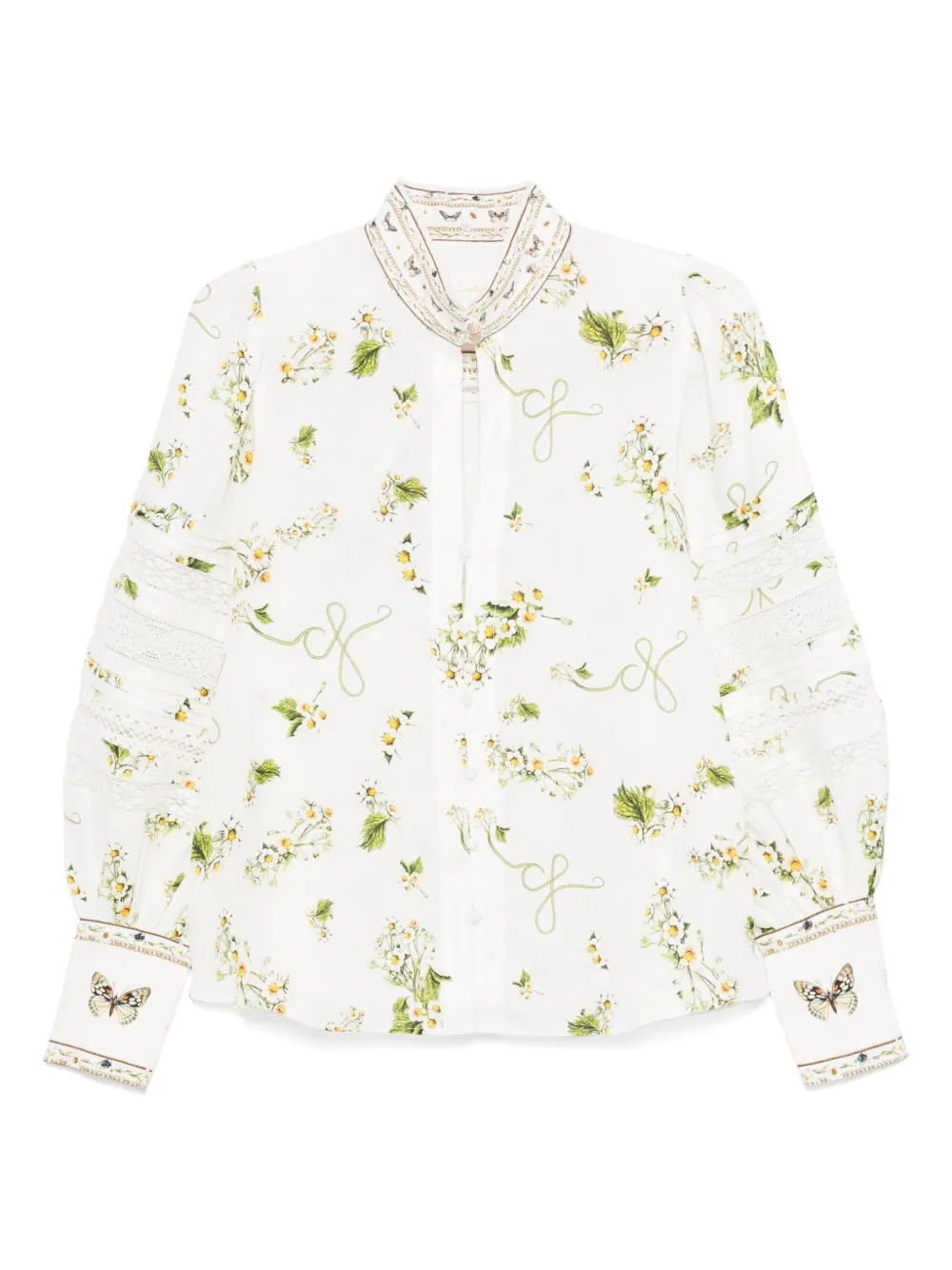 Camilla Blouse met bloemenprint Wit