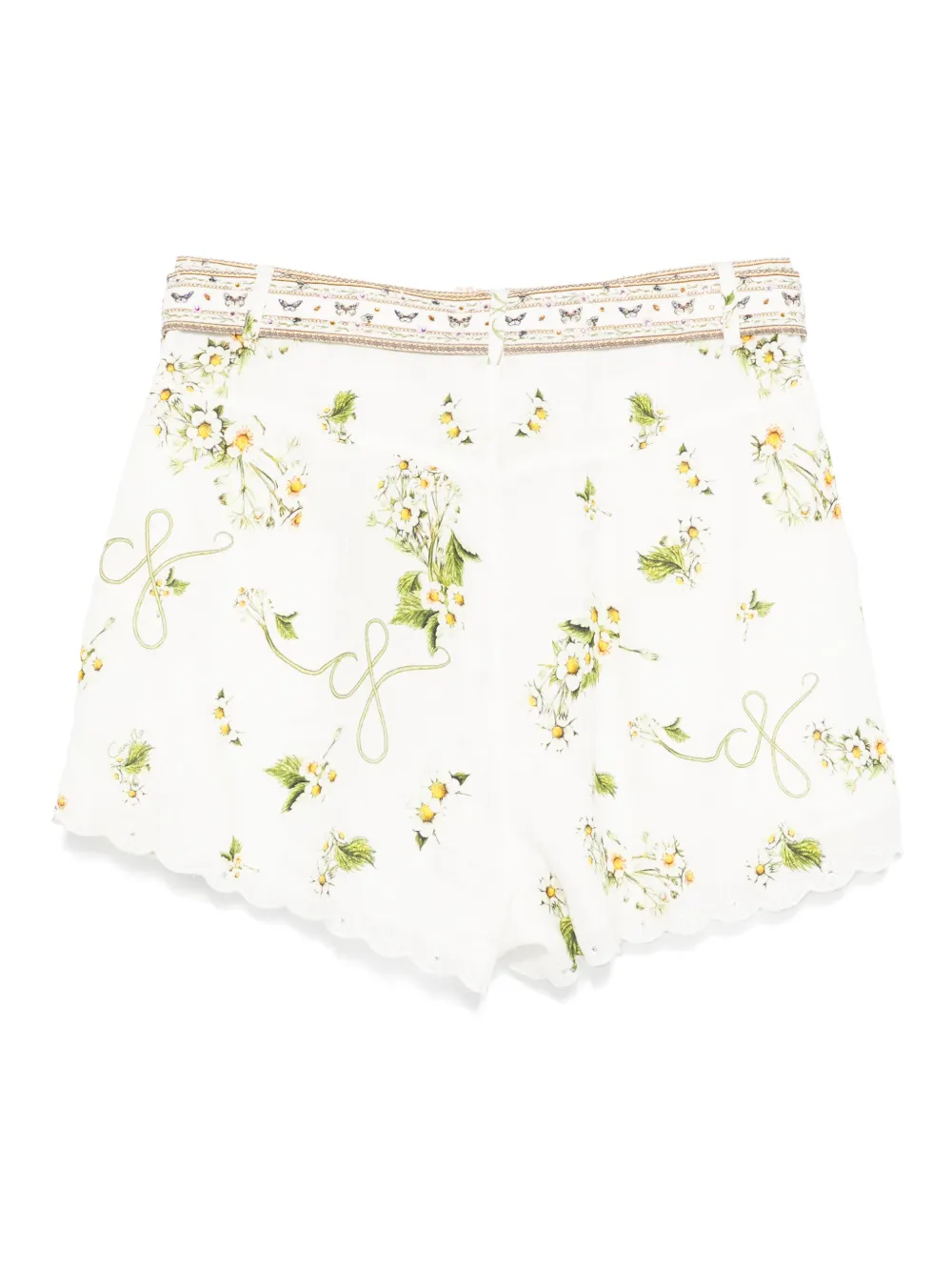 Camilla Tuck Front Shorts Botanical Utopia In White