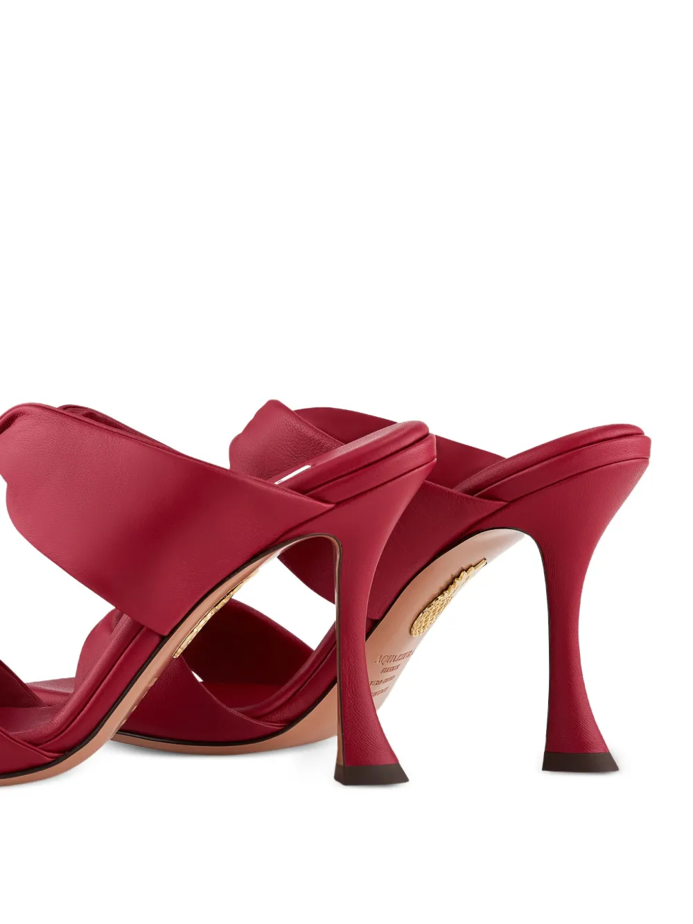 Aquazzura Twisted-strap Heeled Sandals In Red