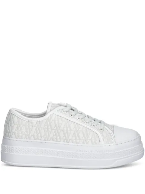 Armani Exchange logo-pattern platform sneakers